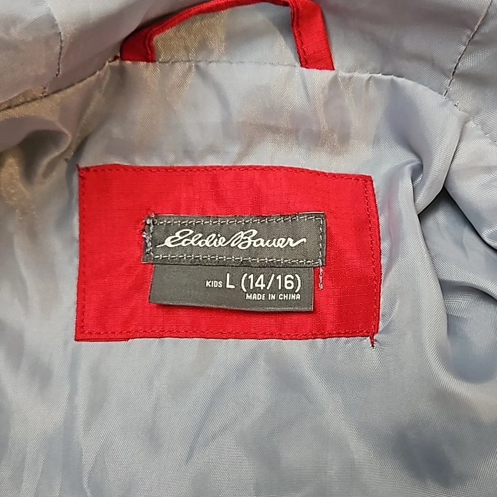 Eddie Bauer Lone Peak 3-in-1 Jacket Red Gray Youth Size L 14/16